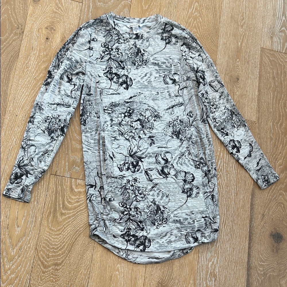 Athleta Balance Dress Eden Gray Floral Print